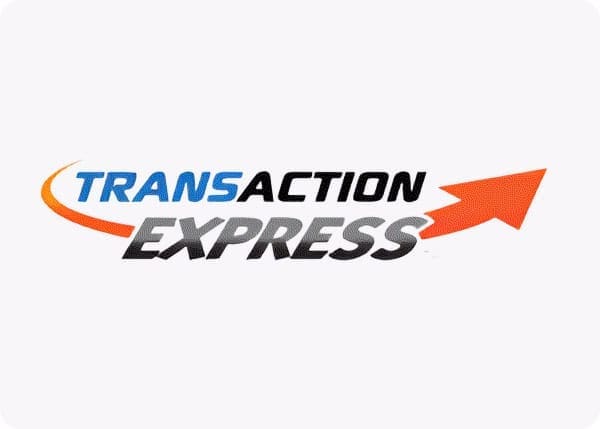 Quick and secure payment processing logo for TransAction Express at Host Merchant Services.