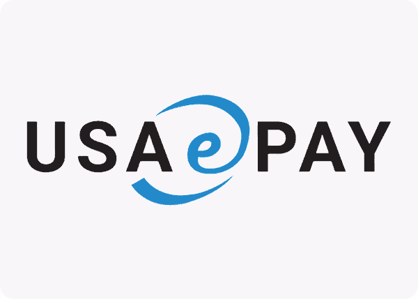 Secure USAePay payment processing logo for merchant services and online transactions.