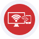 Wireless payment processing icon for Host Merchant Services platform.