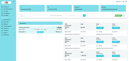 Secure online payment processing dashboard for Host Merchant Services.