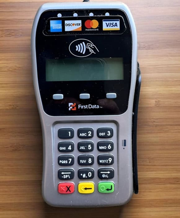 EMV card payment terminal used for merchant transactions - Host Merchant Services.