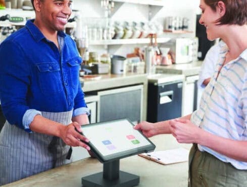 Easy credit card processing at a retail store by Host Merchant Services.