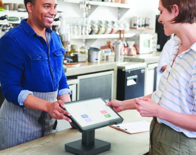 Easy credit card processing at a retail store by Host Merchant Services.