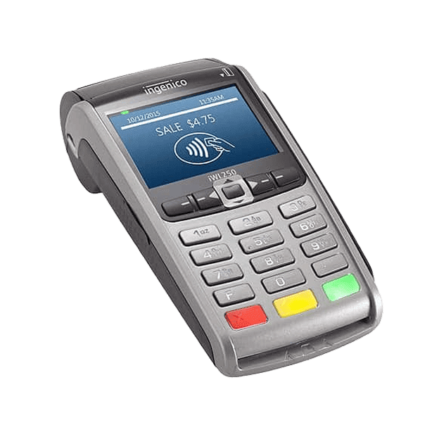 - Portable payment terminal for secure card transactions.