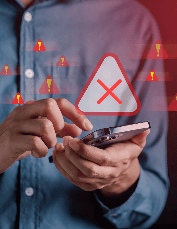 Payment error alert on mobile device highlighting transaction issues and payment processing problems.