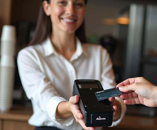 Contactless payment using Host Merchant Services and Dejavoo payment terminal.