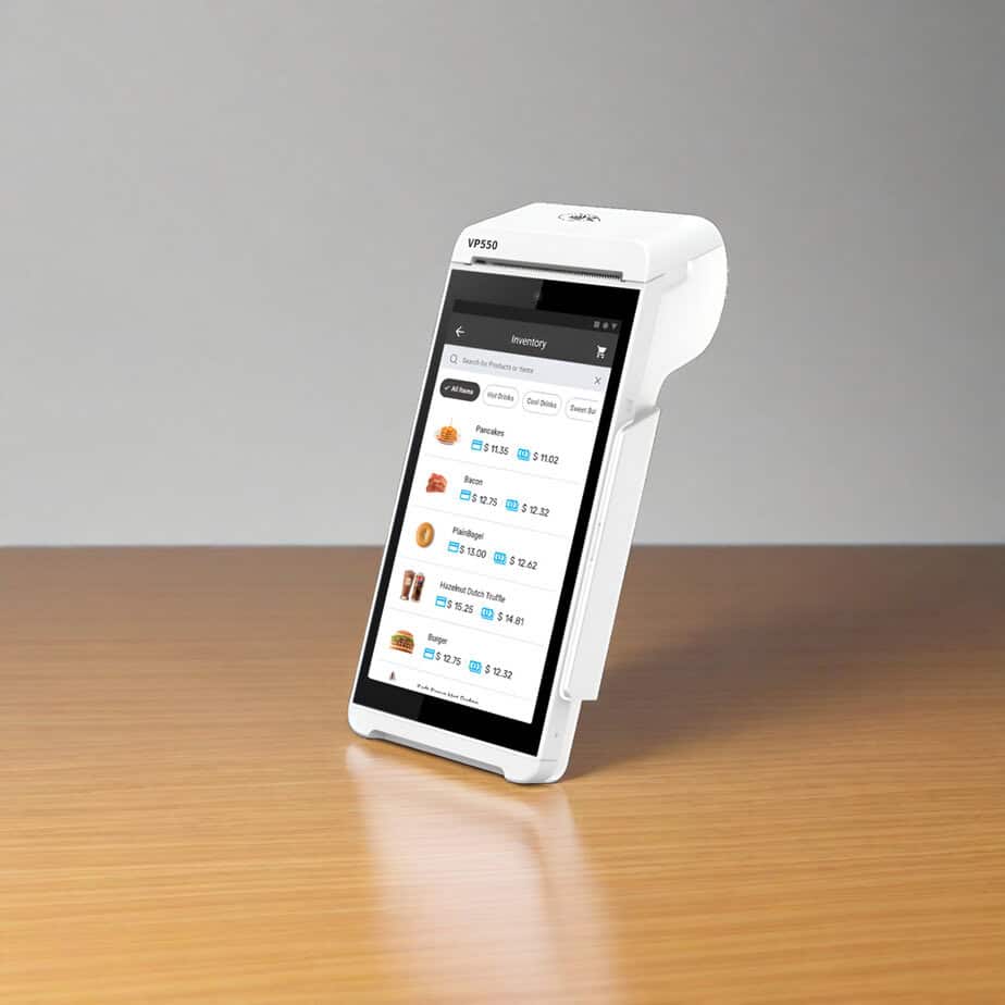 Touchscreen POS device for Host Merchant Services payment processing solutions.