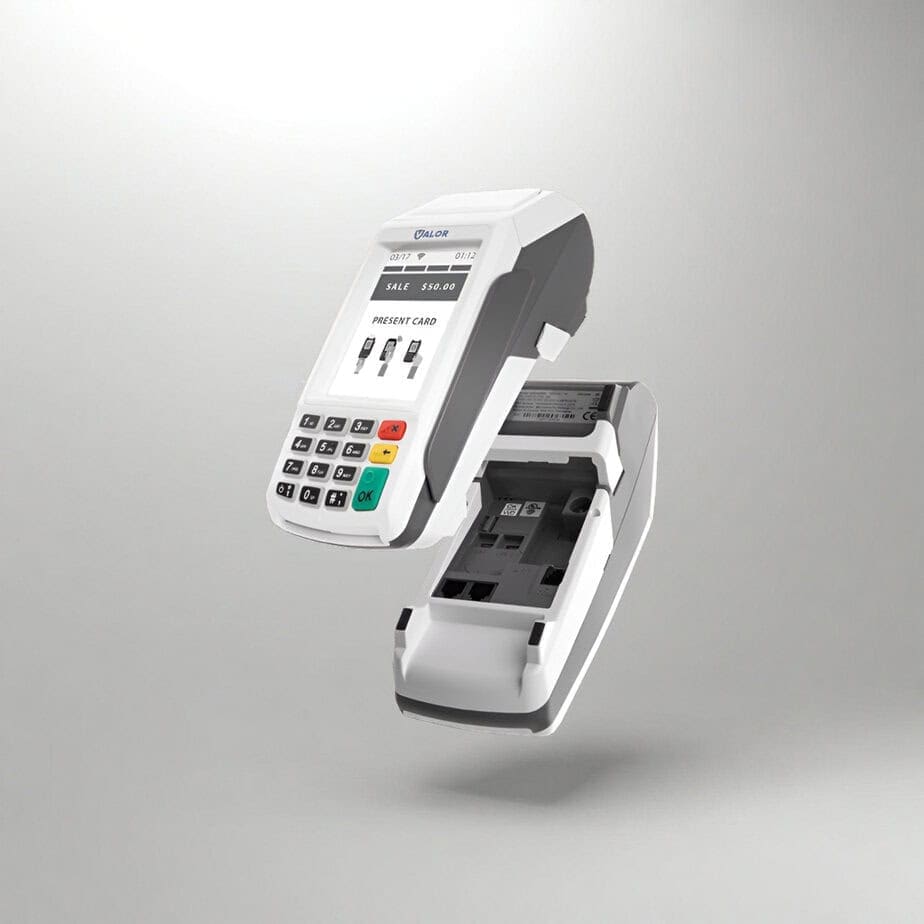 Contactless POS payment terminal for Host Merchant Services setup.