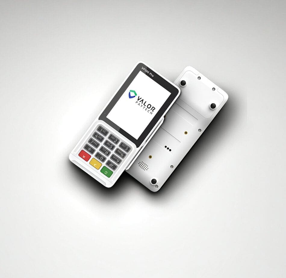 Portable payment terminal for Host Merchant Services credit card processing.