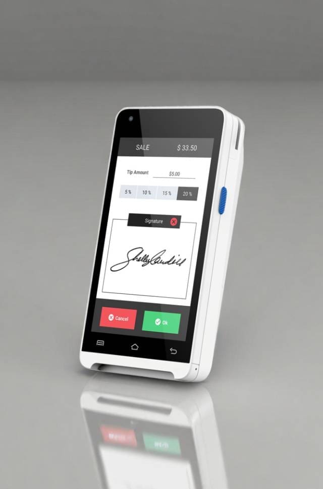 Contactless payment terminal for Host Merchant Services, payment processing device.