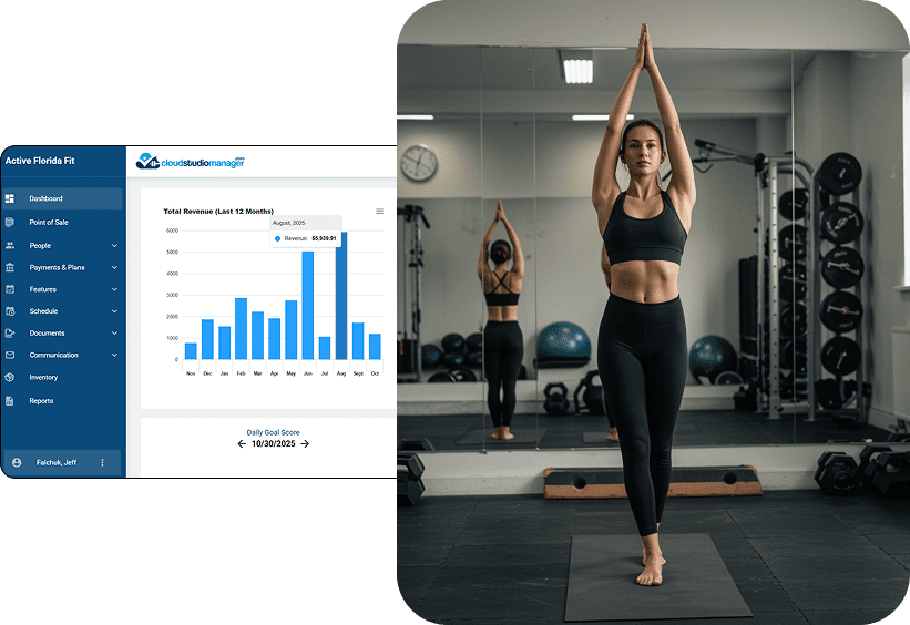 Responsive laptop displaying business analytics and payment processing data for merchant services.
